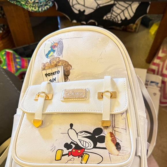 Disney Handbags - Disney White and Black Cartoon Backpack